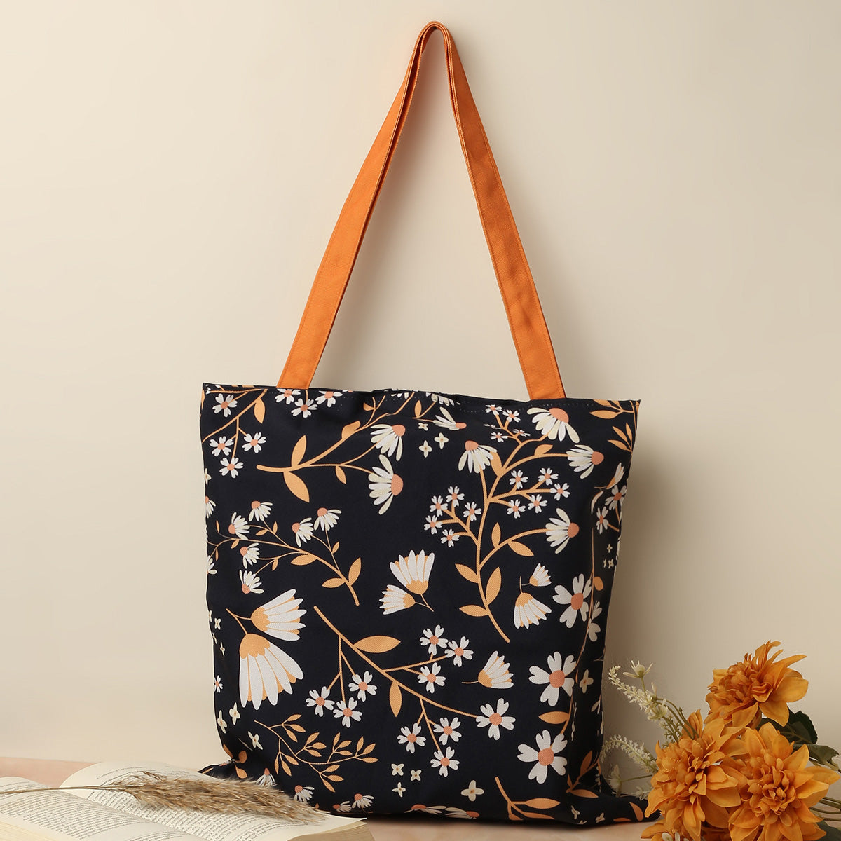 Midnight Garden Cotton Canvas Tote Bags