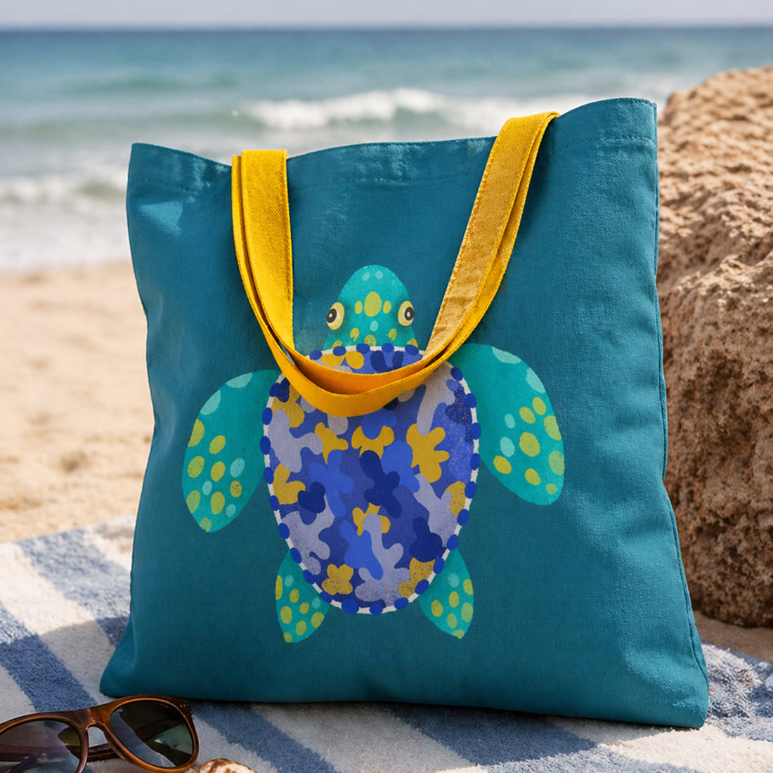 Turtle Art Tote Bag