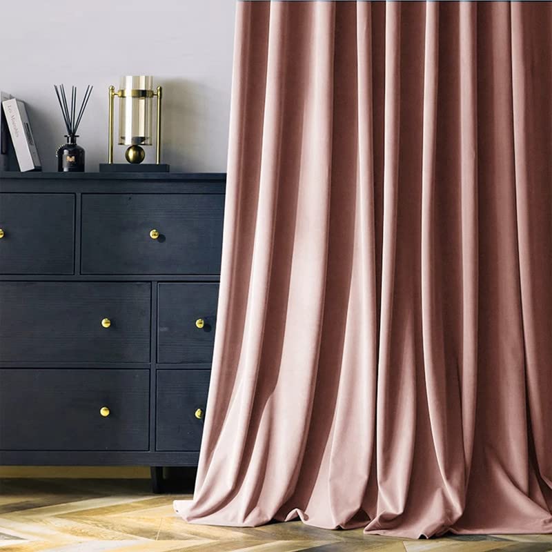 Europian Velvet Curtainssalmn Pink