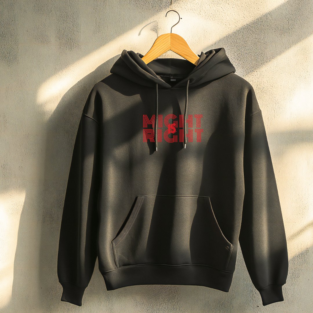Black Right Typography Inspirational Quote Hoodie