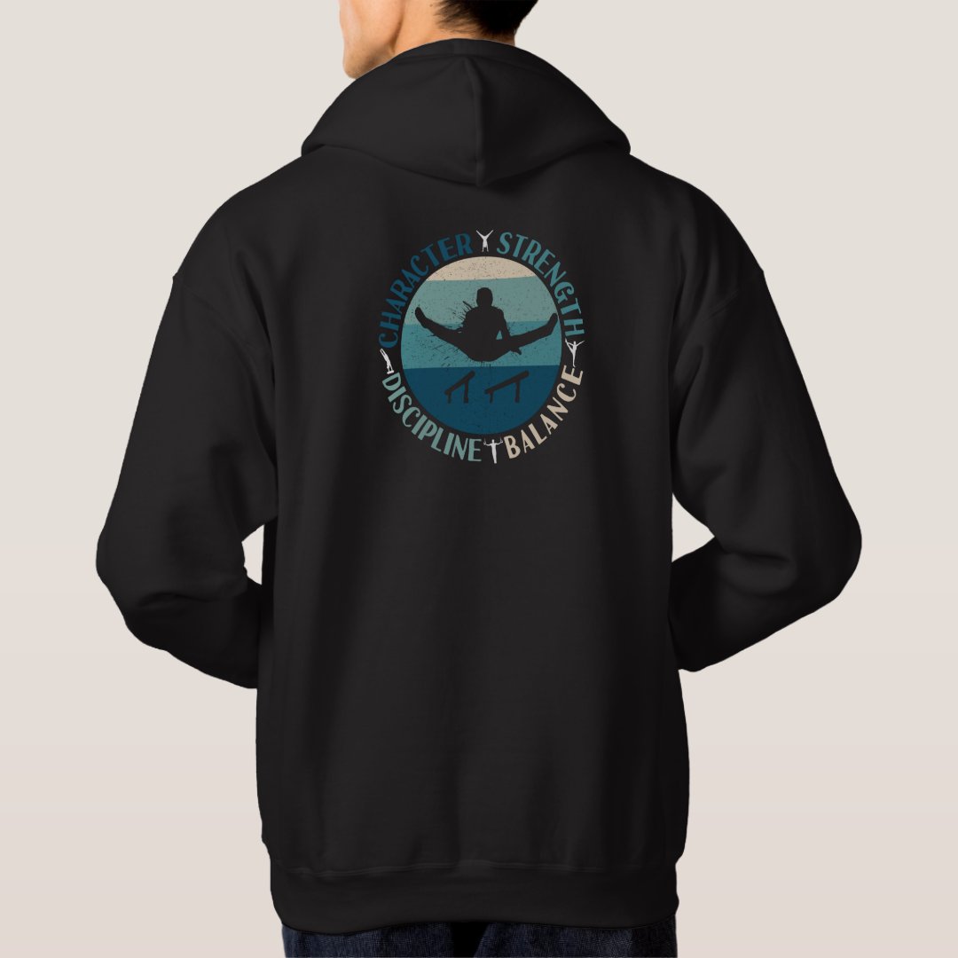 Boys Gymnastics Character Strength Discipline Hoodie
