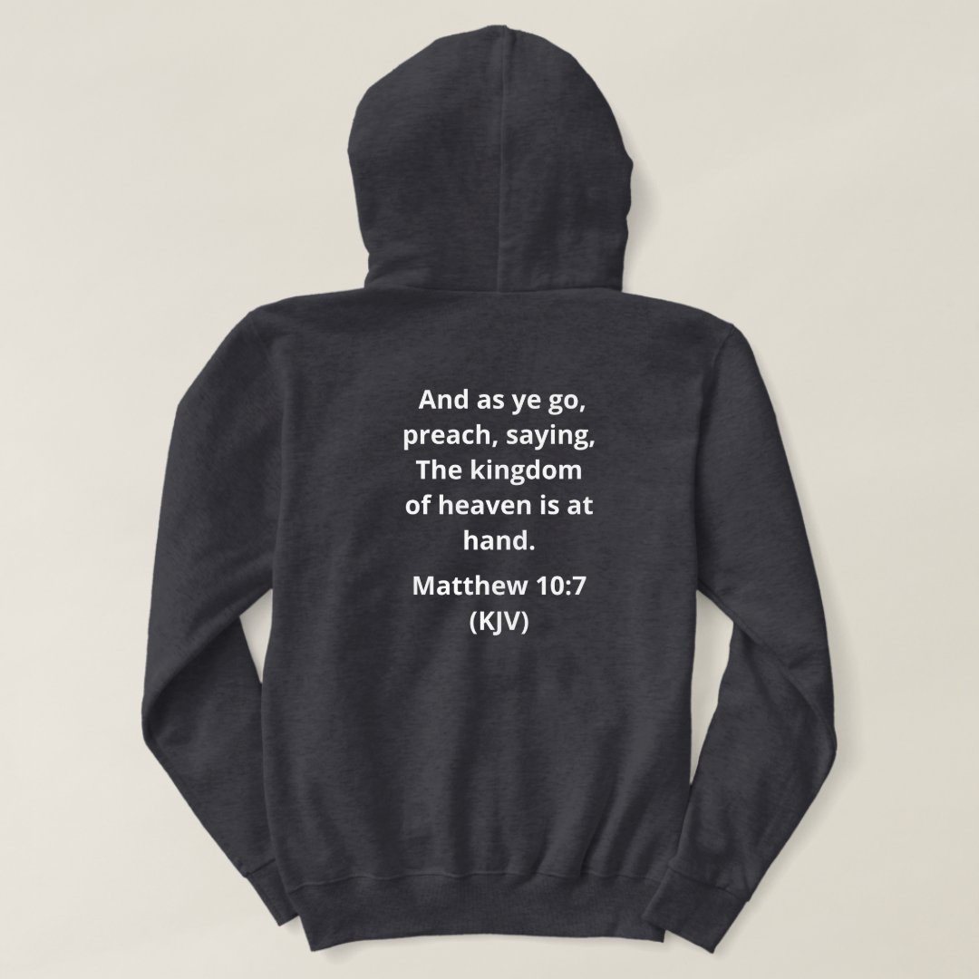 The Kingdom Of Heaven Grey Bible Verse Hoodie