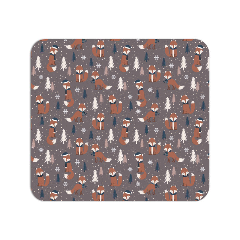 Frosty Foxes Mouse Pad
