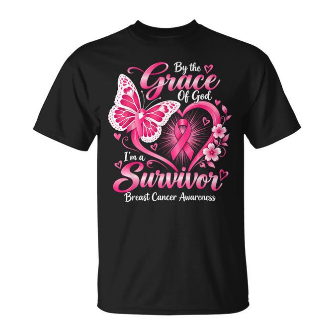 By The Grace God I'M A Survivor Breast Cancer Survivor T-Shirt