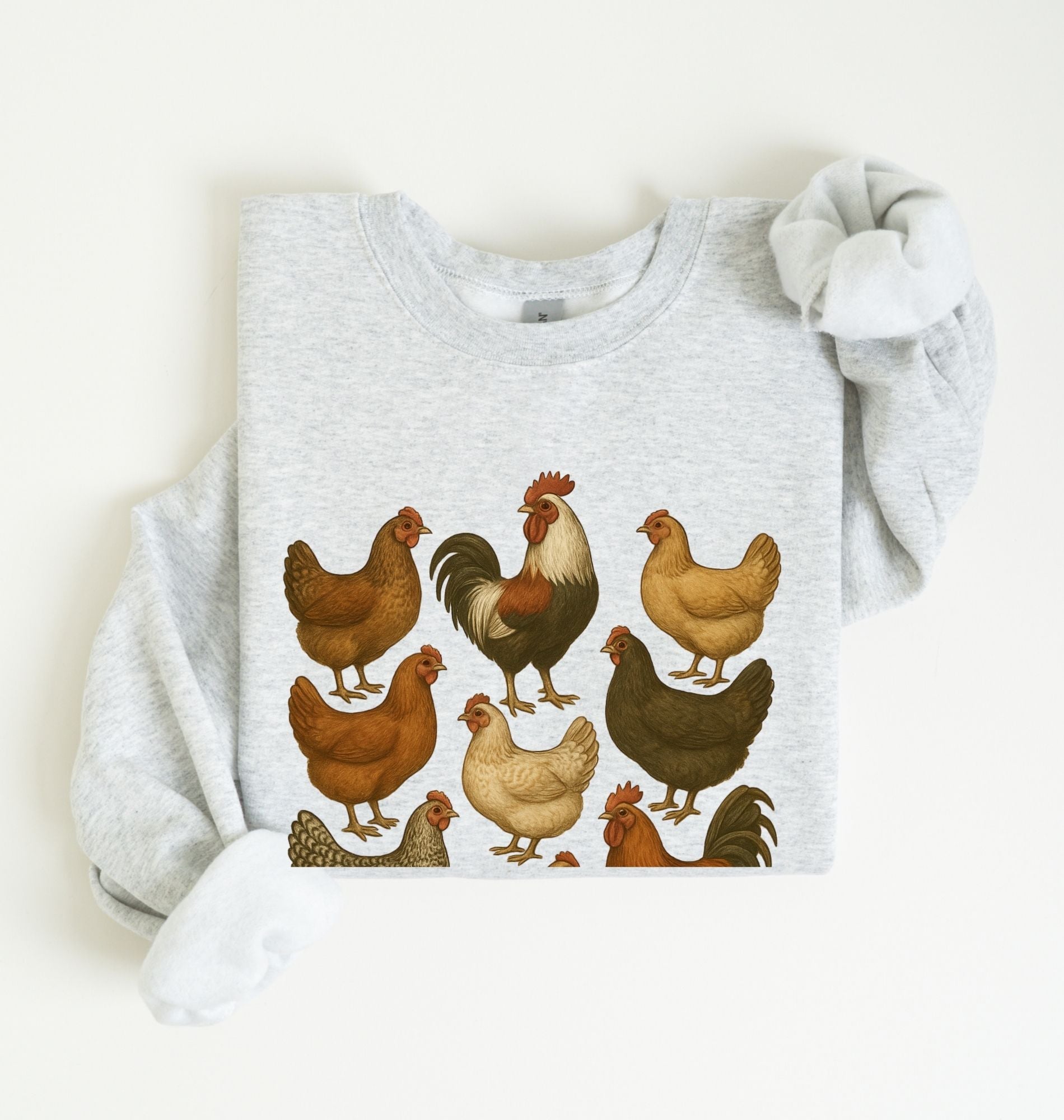 Chicken Breeds Sweatshirt | Chicken Lover Farm Gift