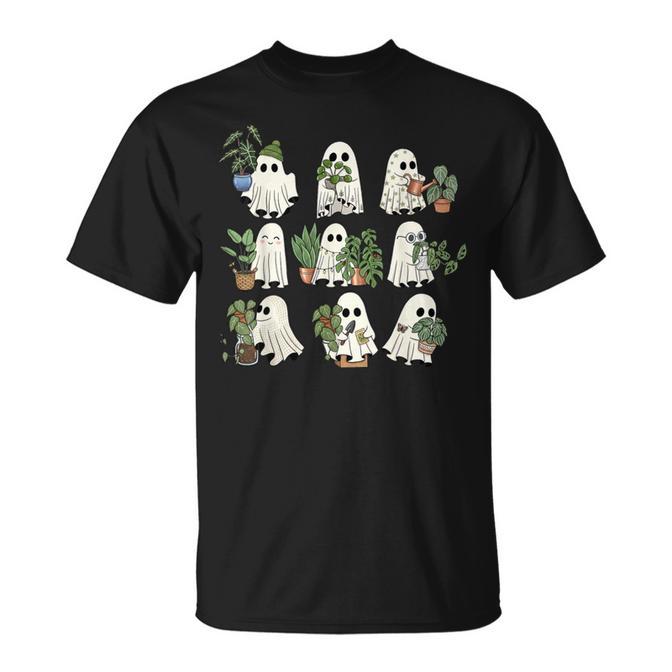 Cute Ghost Plant Lover Halloween Gardening Houseplants T-Shirt