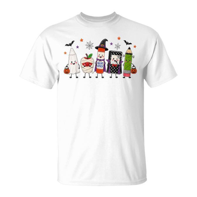 Cute Halloween Teacher Spooky School Supplies Costume Kids T-Shirt