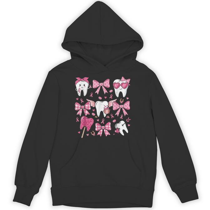 Dental Squad Breast Cancer Awareness Dental Assistance Tooth Hoodie