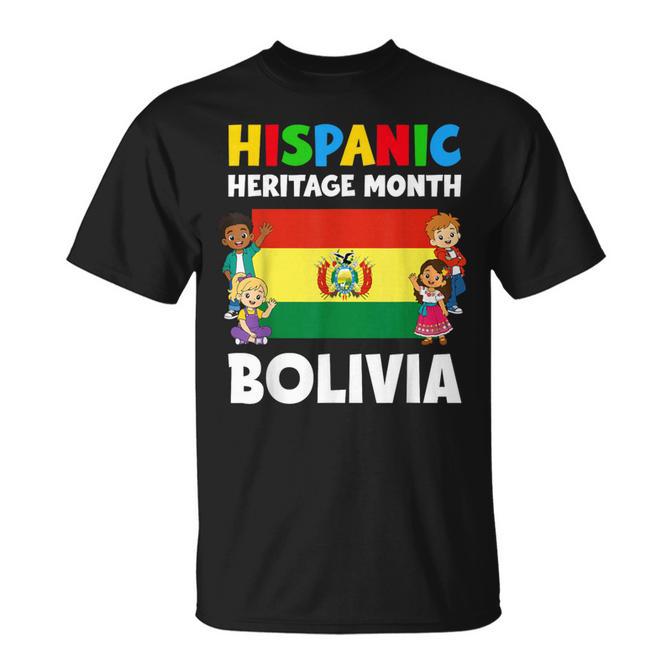 Hispanic Heritage Month Bolivia Flag Boys Girls Kids T-Shirt