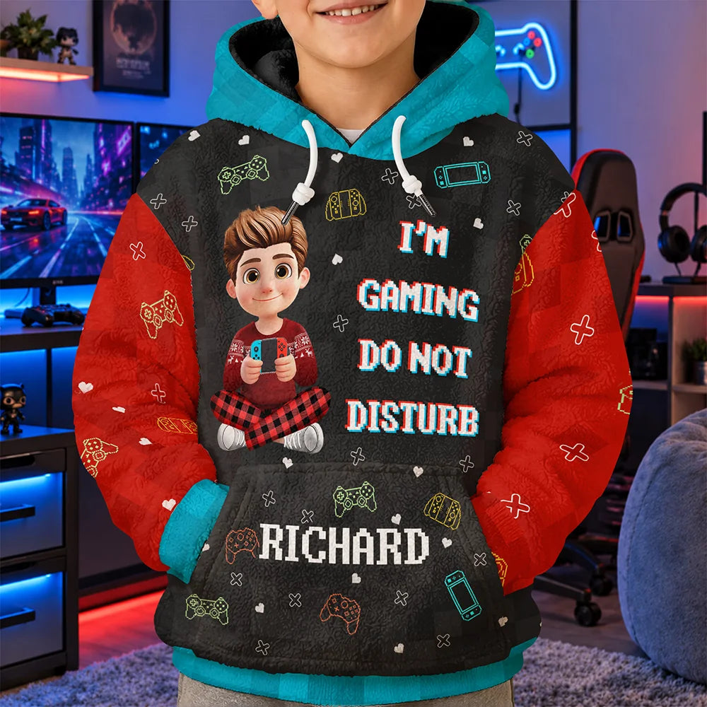 I'M Gaming Do Not Disturb - Personalized Fleece Hoodie