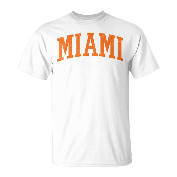 Miami Throwback Print Classic Vintage Women T-Shirt