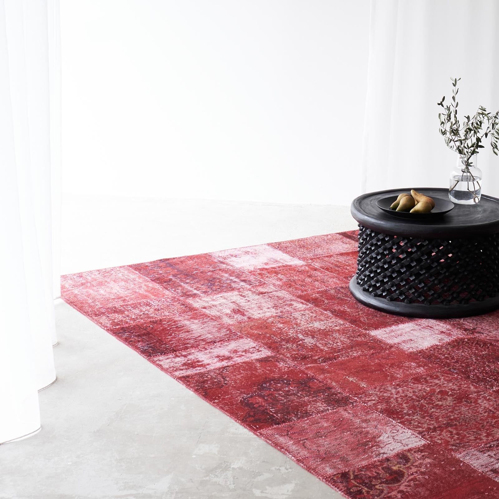Patchwork Rug | Crimson W211 X L301 Cm