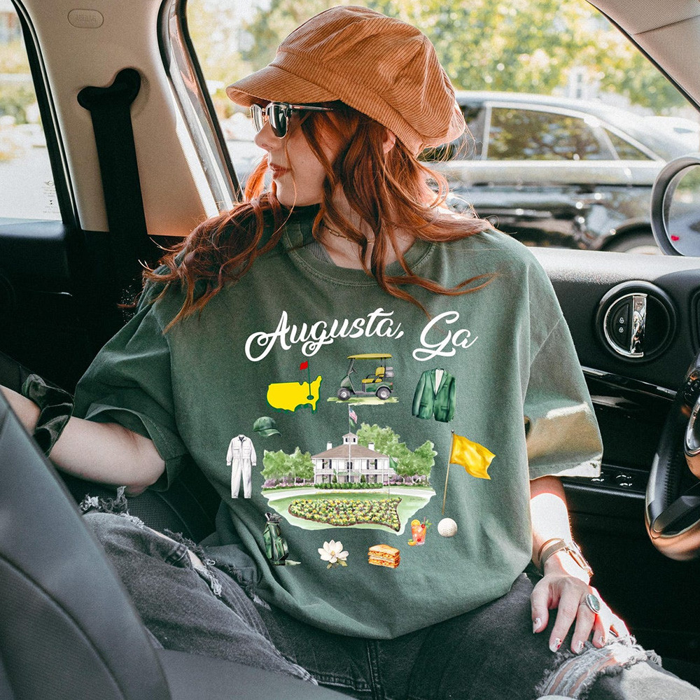 Augusta, Ga Graphic Tee With Golf Theme