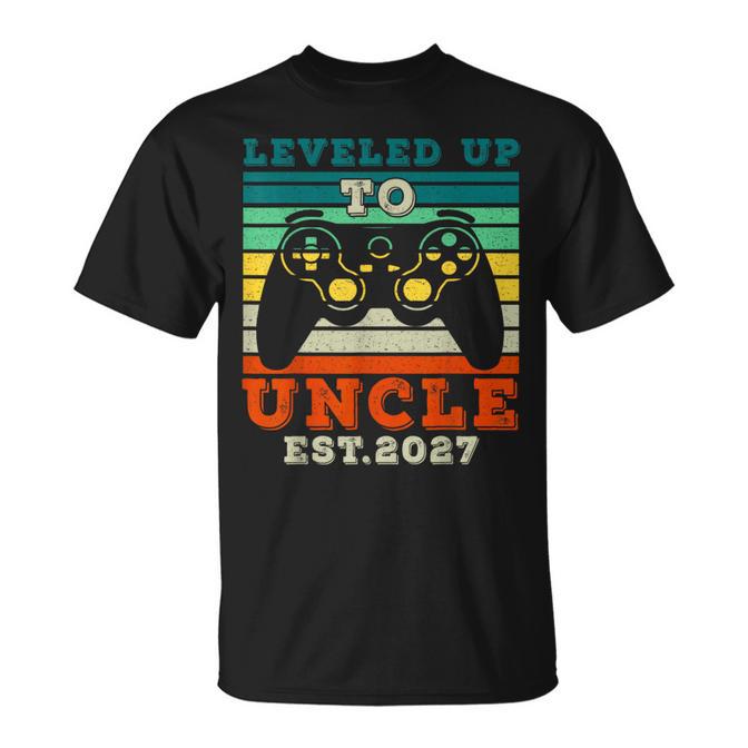 Promoted To Uncle 2027 Leveled Up To Uncle T-Shirt