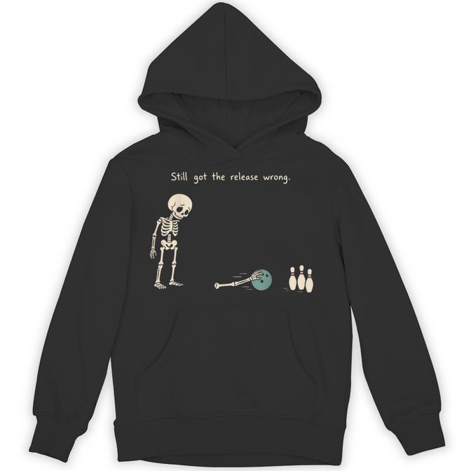 Skeleton Bowling Halloween Ten Pin Bowler Humor Hoodie