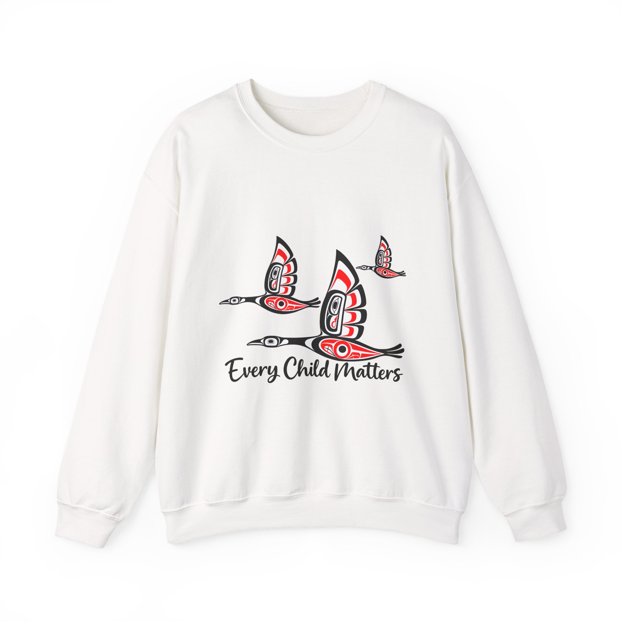 Three Flying Birds Kindness Crewneck Sweatshirt, Hope And Inclusion Pullover
