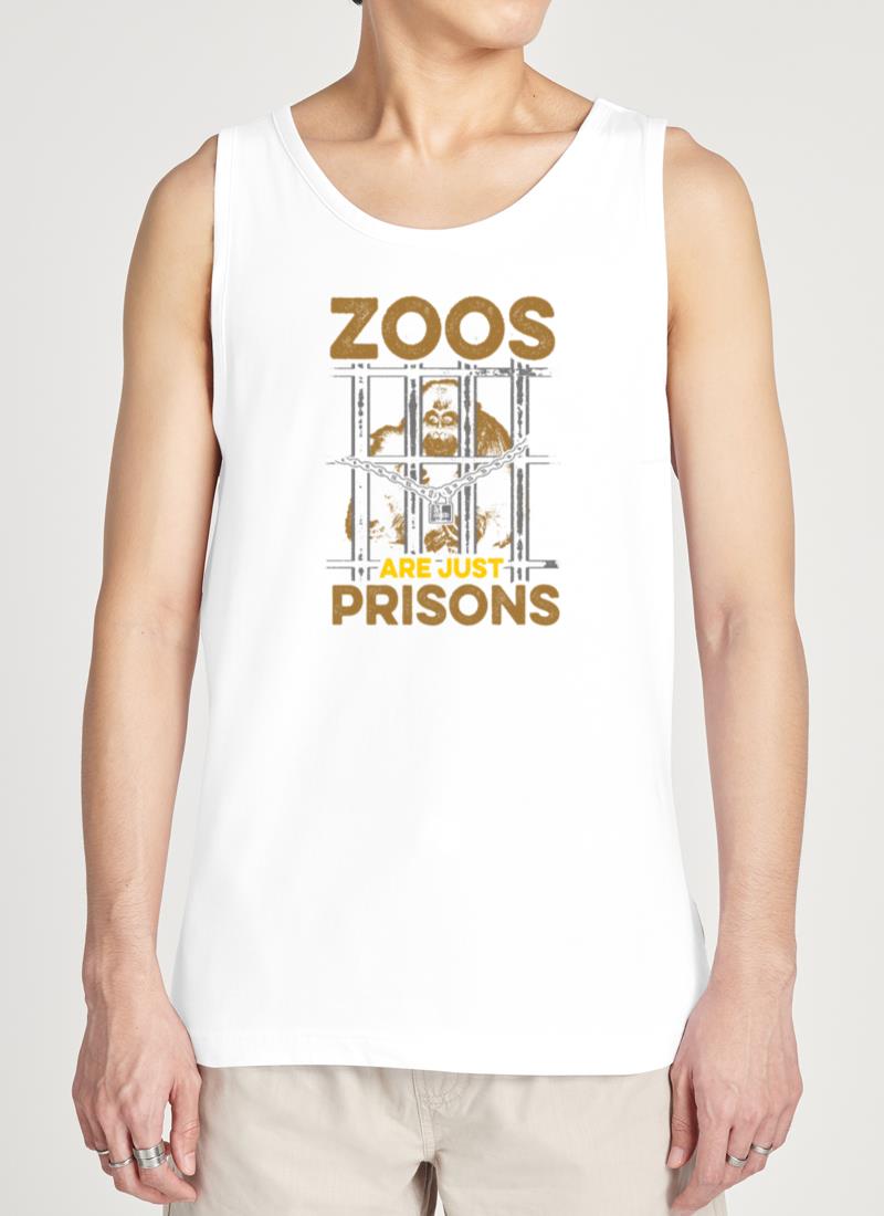 Zoos Are Just Prisons Anti Protesting Animal - Unisex Tank Top